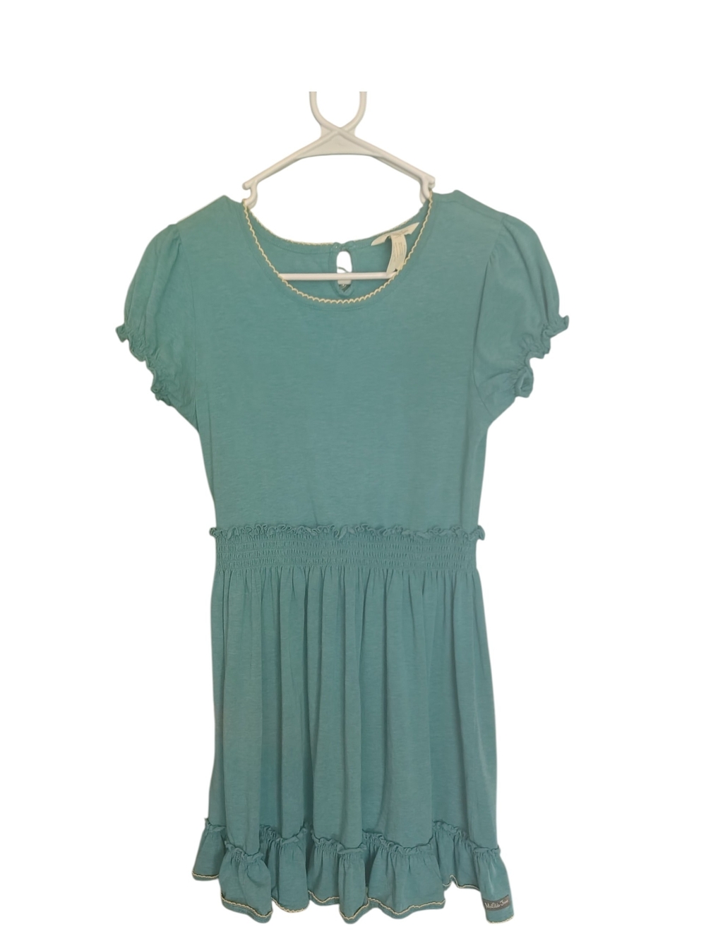 Matilda Jane Teal Blue Puff Sleeve Dress